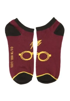Harry Potter Gifts Shop -Harry Potter Gifts Shop 6 pack of harry potter womens maroon ankle socks alt 1