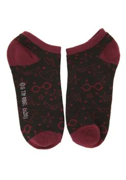 6 Pack Of Harry Potter Maroon Ankle Socks For Women -Harry Potter Gifts Shop 6 pack of harry potter womens maroon ankle socks alt 6