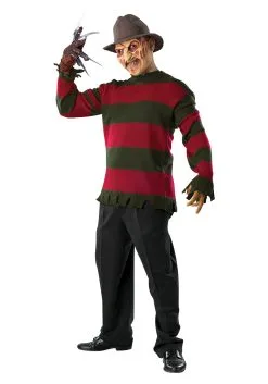 Deluxe Freddy Costume Sweater With Mask For Adults