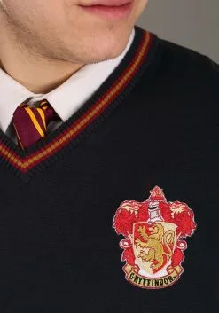 Gryffindor Uniform Harry Potter Sweater For Adults -Harry Potter Gifts Shop adult gryffindor uniform harry potter sweater alt 5 upd