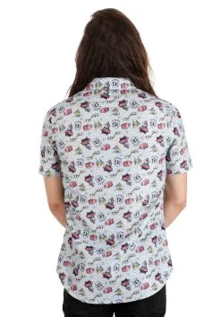 Harry Potter Light Print Button Up Shirt For Adults 9 Harry Potter Light Print Button Up Shirt For Adults -Harry Potter Gifts Shop adult harry potter light print button up shirt alt 2