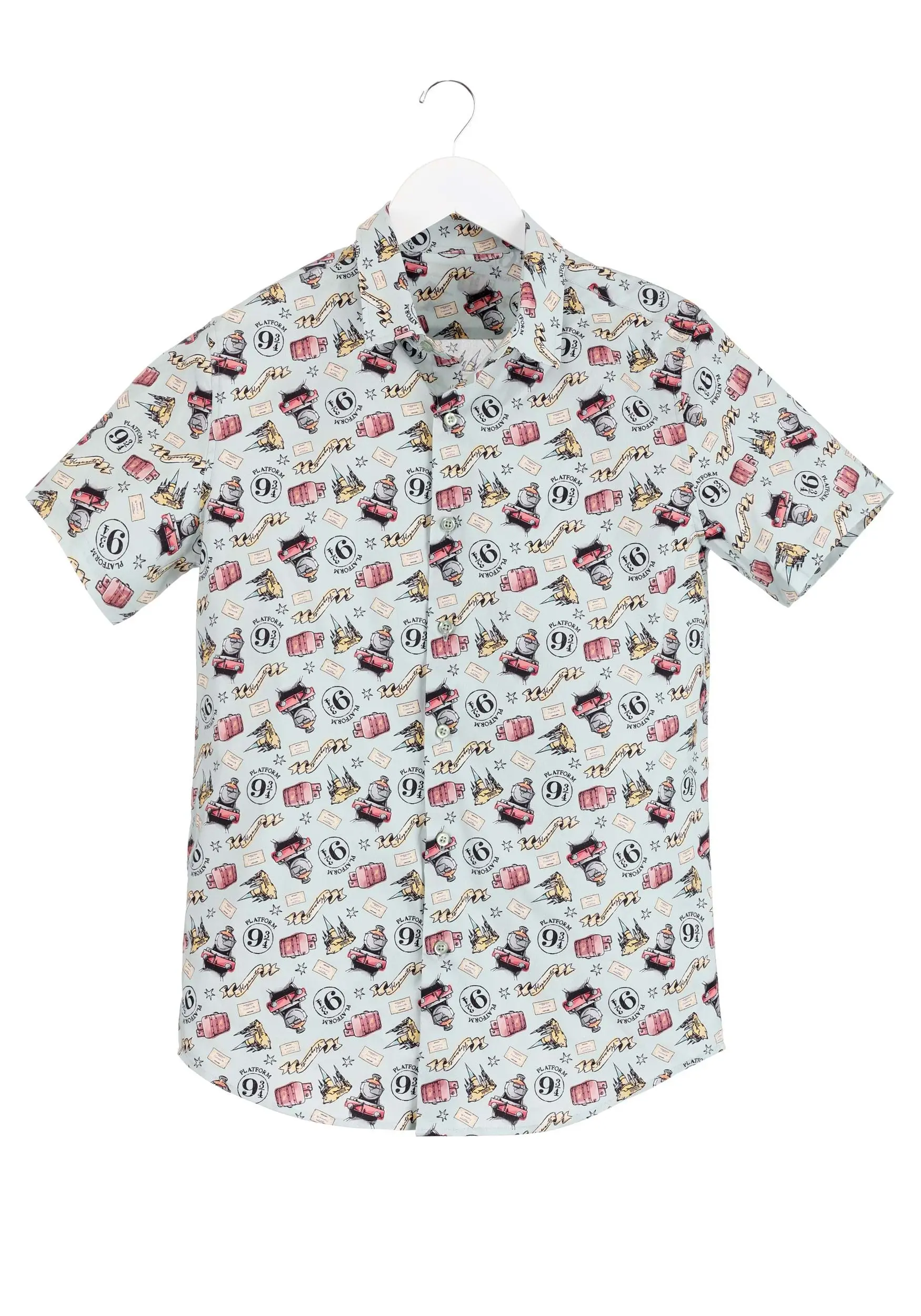 Harry Potter Light Print Button Up Shirt For Adults 7 Harry Potter Light Print Button Up Shirt For Adults - Image 5