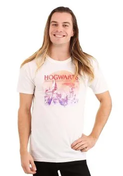 Harry Potter Red Moon Hogwarts Adult T-Shirt -Harry Potter Gifts Shop adult harry potter red moon hogwarts t shirt alt 1