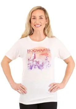Harry Potter Red Moon Hogwarts Adult T-Shirt -Harry Potter Gifts Shop adult harry potter red moon hogwarts t shirt alt 2