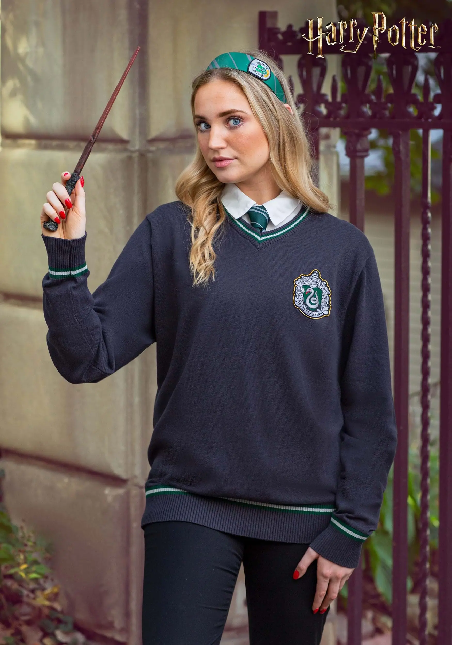 Slytherin Uniform Harry Potter Sweater For Adults 3 Slytherin Uniform Harry Potter Sweater For Adults