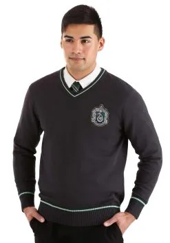 Slytherin Uniform Harry Potter Sweater For Adults 11 Slytherin Uniform Harry Potter Sweater For Adults -Harry Potter Gifts Shop adult slytherin uniform harry potter sweater alt 3