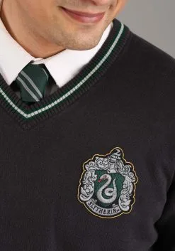 Slytherin Uniform Harry Potter Sweater For Adults 13 Slytherin Uniform Harry Potter Sweater For Adults -Harry Potter Gifts Shop adult slytherin uniform harry potter sweater alt 5