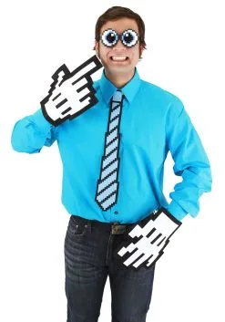 Mens Blue/Black Pixel Necktie