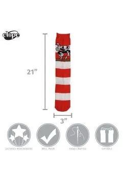 Cuphead & Mugman Striped Knee High Socks 7 Cuphead & Mugman Striped Knee High Socks -Harry Potter Gifts Shop cuphead mugman striped knee high socks alt 2