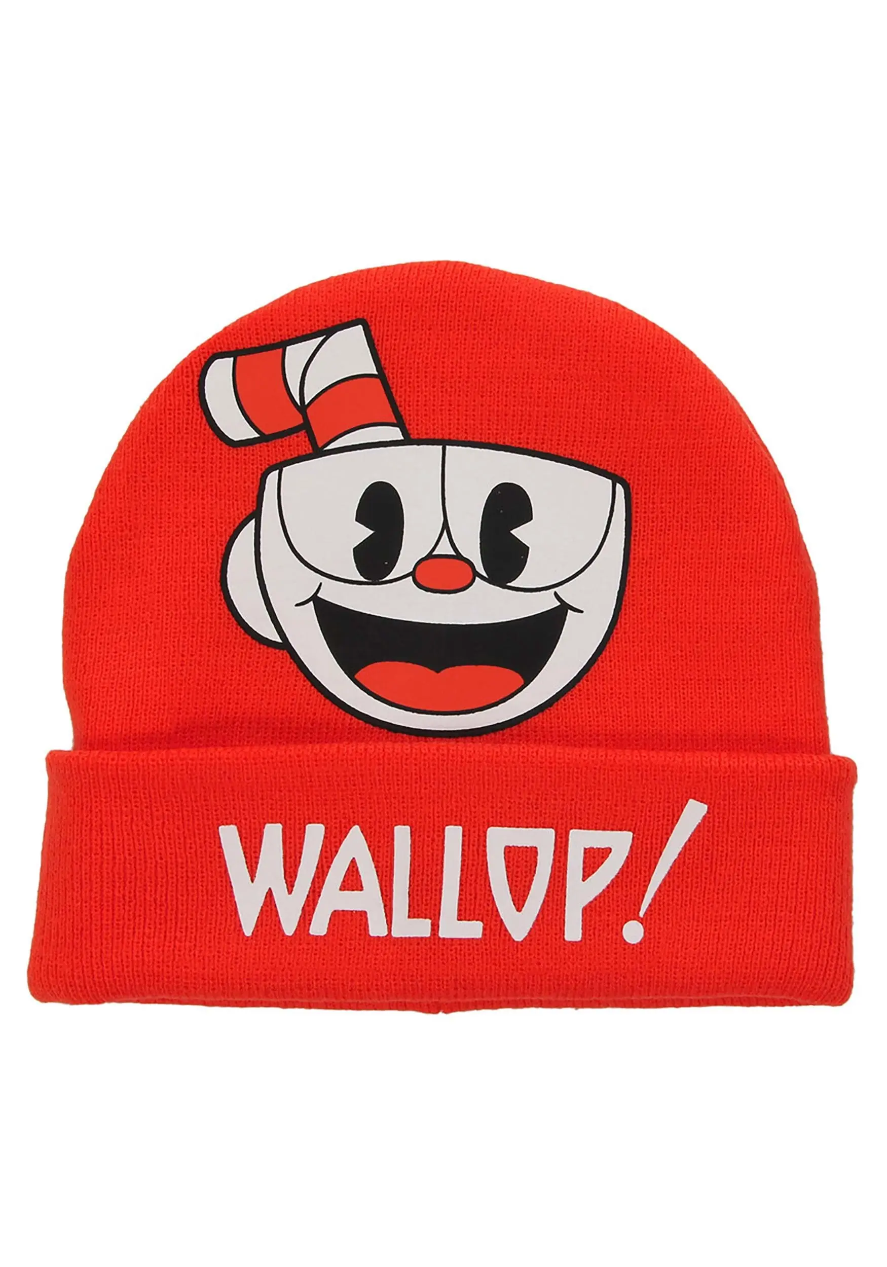 Cuphead Printed Foldup Knit Beanie 4 Cuphead Printed Foldup Knit Beanie - Image 2