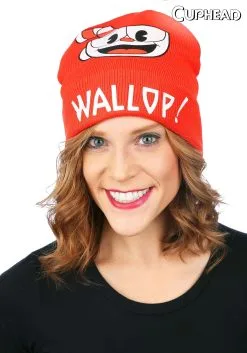 Cuphead Printed Foldup Knit Beanie