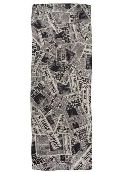 Daily Prophet Newspaper Print Lightweight Scarf 9 Daily Prophet Newspaper Print Lightweight Scarf -Harry Potter Gifts Shop daily prophet newspaper print lightweight scarf alt 2