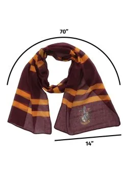 Gryffindor Lightweight Scarf 7 Gryffindor Lightweight Scarf -Harry Potter Gifts Shop gryffindor lightweight scarf alt 2