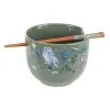 Harry Potter Fantasy Floral 20oz Ceramic Ramen Bowl With Chopsticks 1 Harry Potter Fantasy Floral 20oz Ceramic Ramen Bowl With Chopsticks -Harry Potter Gifts Shop harry potter fantasy floral ceramic ramen bowl