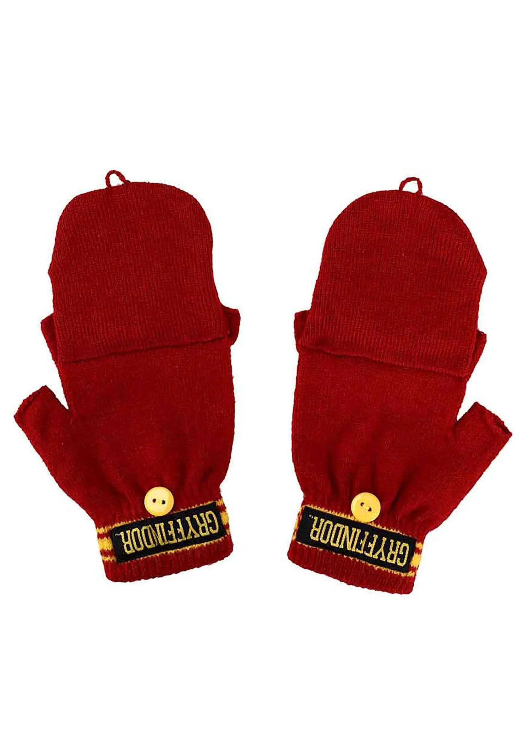 Harry Potter Gryffindor Beanie & Fingerless Gloves With Mitten Flap Set 5 Harry Potter Gryffindor Beanie & Fingerless Gloves With Mitten Flap Set - Image 3