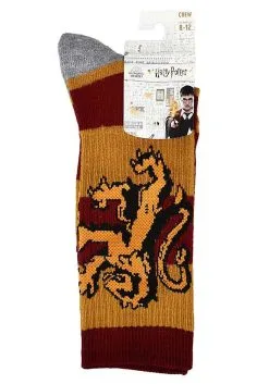 Harry Potter Gryffindor Stripe Rugby Crew Socks 8 Harry Potter Gryffindor Stripe Rugby Crew Socks -Harry Potter Gifts Shop harry potter gryffindor rugby strip crew socks alt 2
