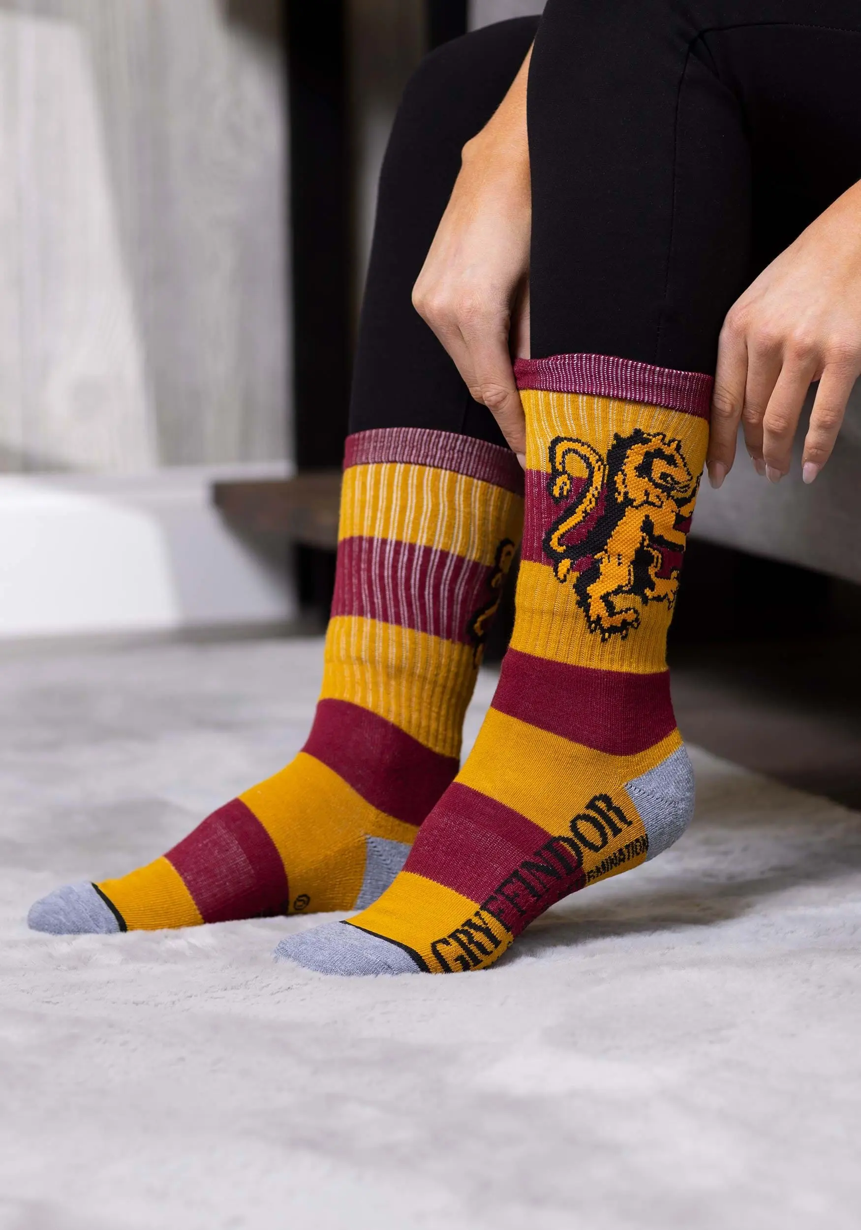Harry Potter Gryffindor Stripe Rugby Crew Socks 3 Harry Potter Gryffindor Stripe Rugby Crew Socks