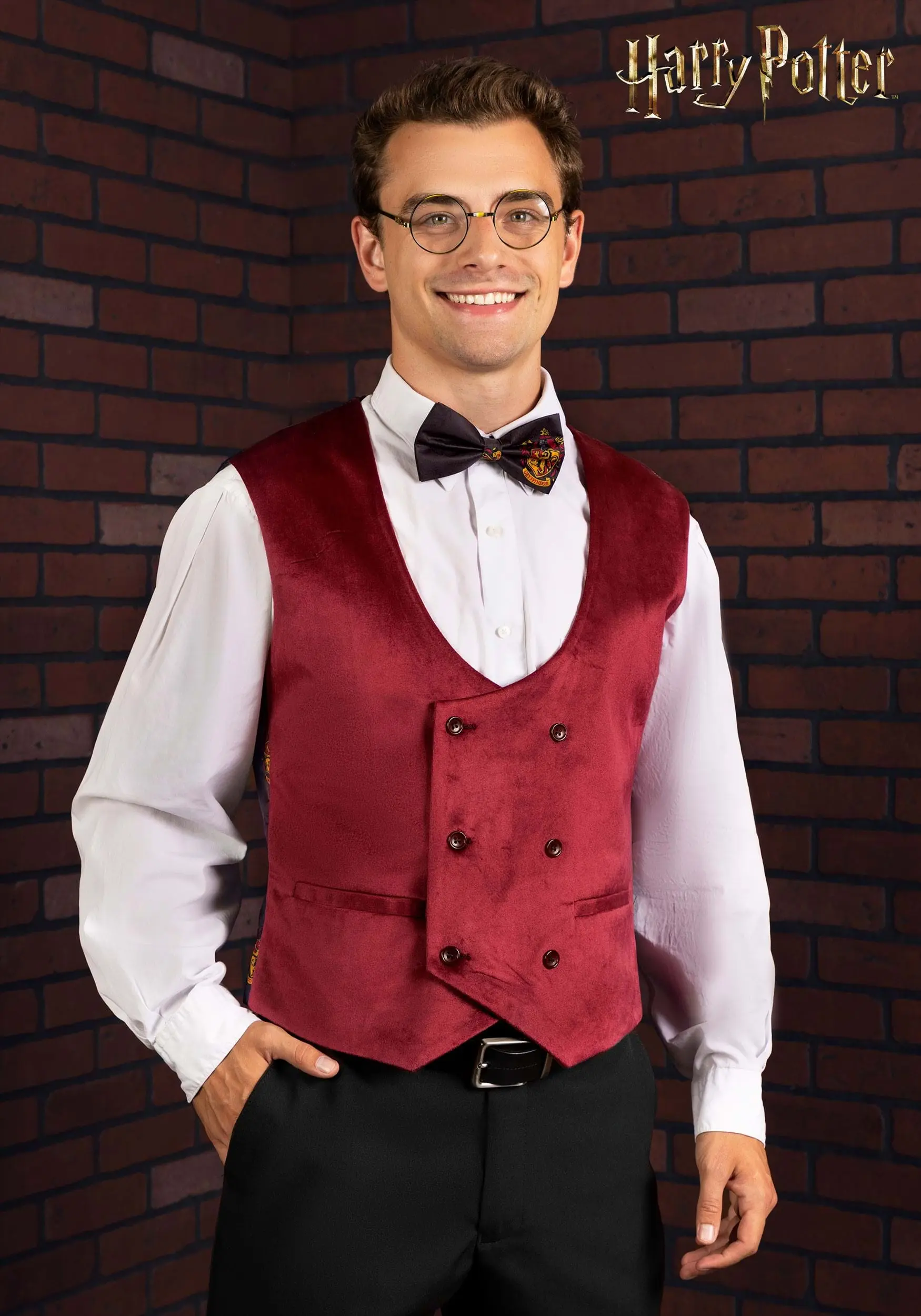 Harry Potter Gryffindor Deluxe Vest For Men 3 Harry Potter Gryffindor Deluxe Vest For Men