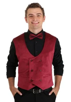 Harry Potter Gryffindor Deluxe Vest For Men 17 Harry Potter Gryffindor Deluxe Vest For Men -Harry Potter Gifts Shop harry potter gryffindor velvet vest alt 7