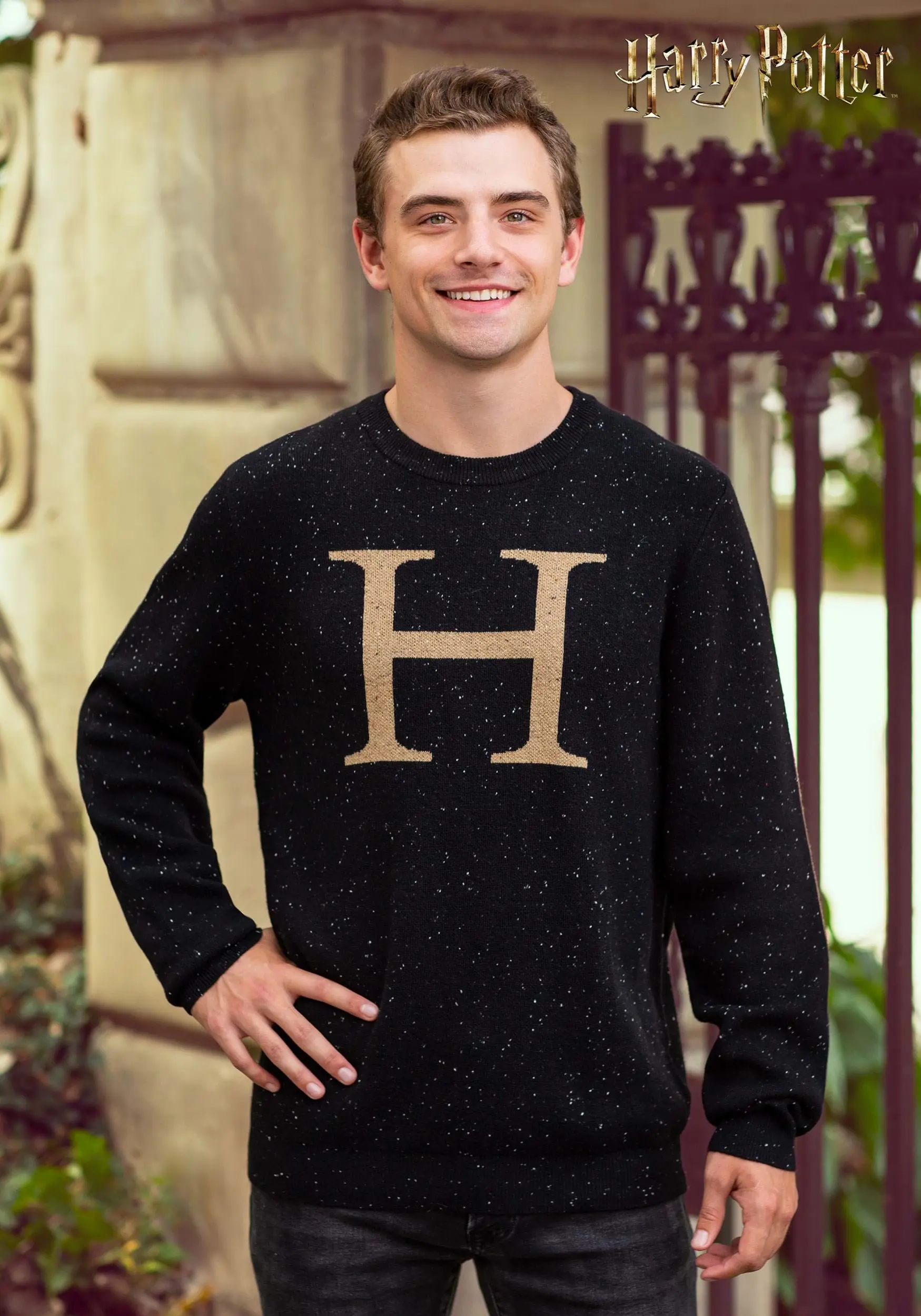 Adult Harry Potter "H" Christmas Sweater 3 Adult Harry Potter "H" Christmas Sweater