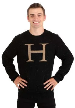 Adult Harry Potter "H" Christmas Sweater 11 Adult Harry Potter "H" Christmas Sweater -Harry Potter Gifts Shop harry potter h christmas sweater for adults alt 2