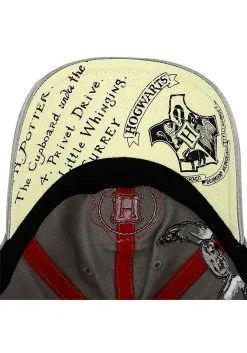 Harry Potter Hogwarts Felt Stamp With Hedwig On The Side Curved Bill -Harry Potter Gifts Shop harry potter hogwarts felt stamp with hedwig side alt 6