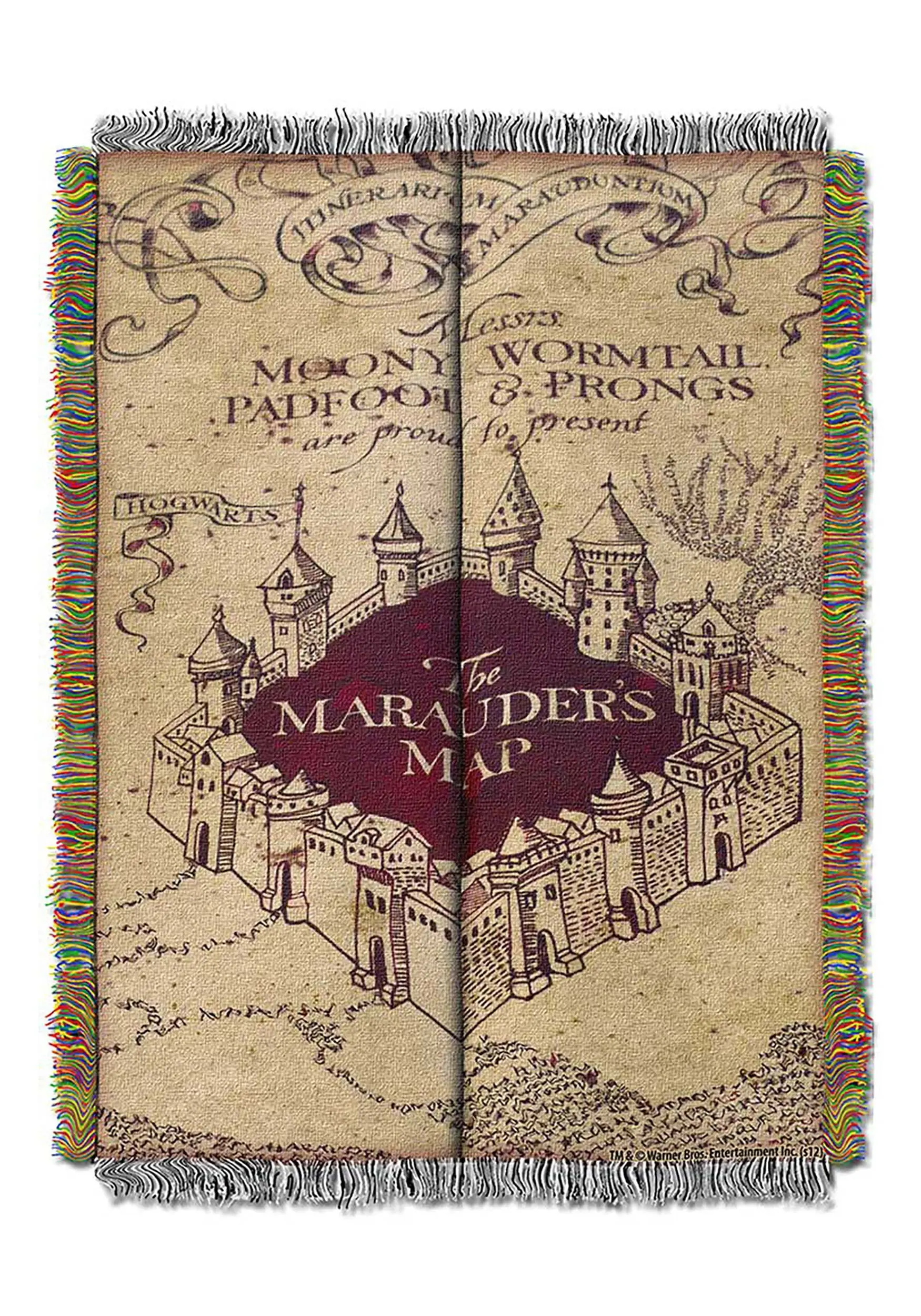 Harry Potter Marauders Map Tapestry Throw Blanket 3 Harry Potter Marauders Map Tapestry Throw Blanket