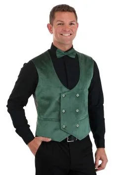 Harry Potter Slytherin Deluxe Men's Vest 17 Harry Potter Slytherin Deluxe Men's Vest -Harry Potter Gifts Shop harry potter slytherin velvet vest alt 7
