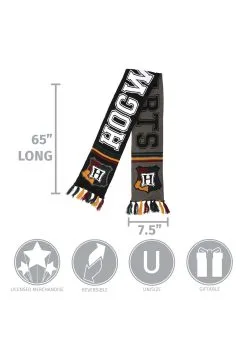 Hogwarts Reversible Knit Scarf -Harry Potter Gifts Shop hogwarts reversible knit scarf alt 3