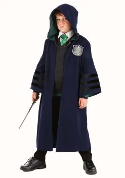 Vintage Kids Hogwarts Slytherin Costume Robe -Harry Potter Gifts Shop kids vintage hogwarts slytherin robe alt 8