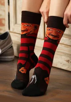 Adult Nightmare On Elm Street Freddy Krueger Sublimated Socks Unisex