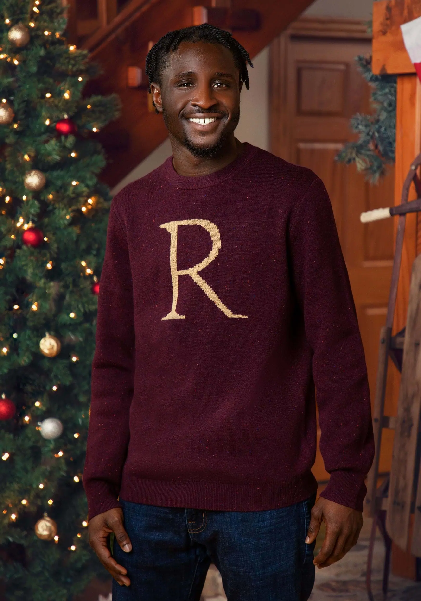 Ron Weasley "R" Christmas Sweater For Adults 4 Ron Weasley "R" Christmas Sweater For Adults - Image 2