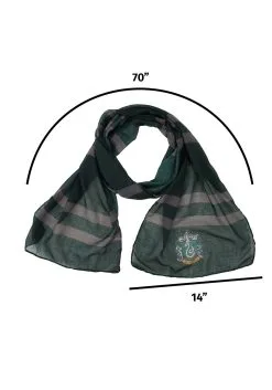 Lightweight Slytherin Scarf -Harry Potter Gifts Shop slytherin lightweight scarf alt 2