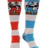Cuphead & Mugman Striped Knee High Socks 1 Cuphead & Mugman Striped Knee High Socks -Harry Potter Gifts Shop striped knee high socks cuphead mugman