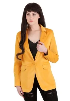 Harry Potter Hufflepuff Blazer For Women -Harry Potter Gifts Shop womens harry potter hufflepuff blazer alt 1